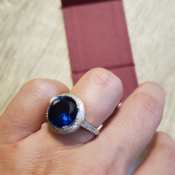 Brand new, saphire blue size 6 ring - Picture 3 of 3